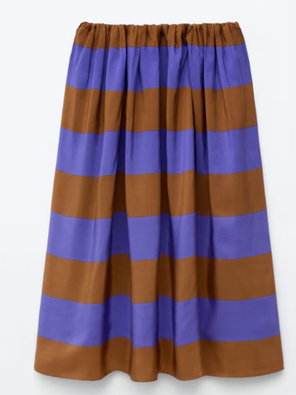 & Other Stories Striped Silk Midi Skirt -- Size 8 -- NWT